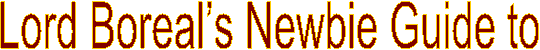 Lord Borealâ€™s Newbie Guide to